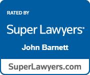 Logo Recognizing Law Office of John D. Barnett's affiliation with Super Lawyers